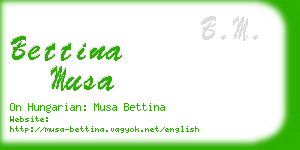 bettina musa business card